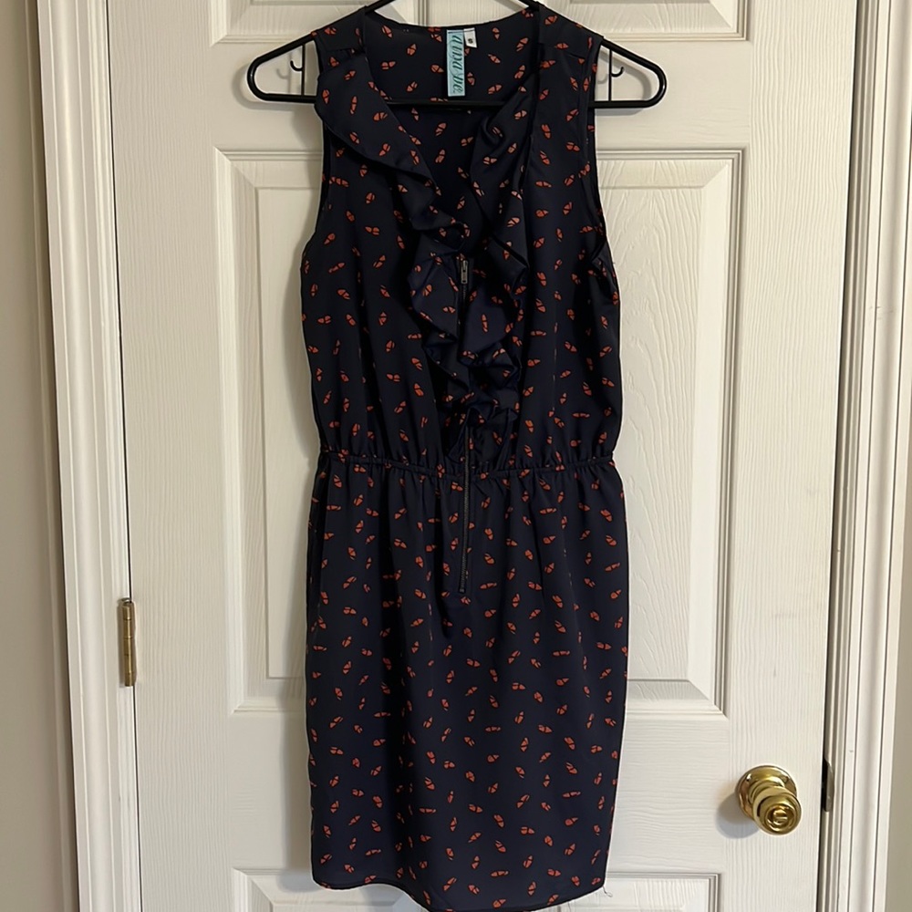 Navy knee length dress